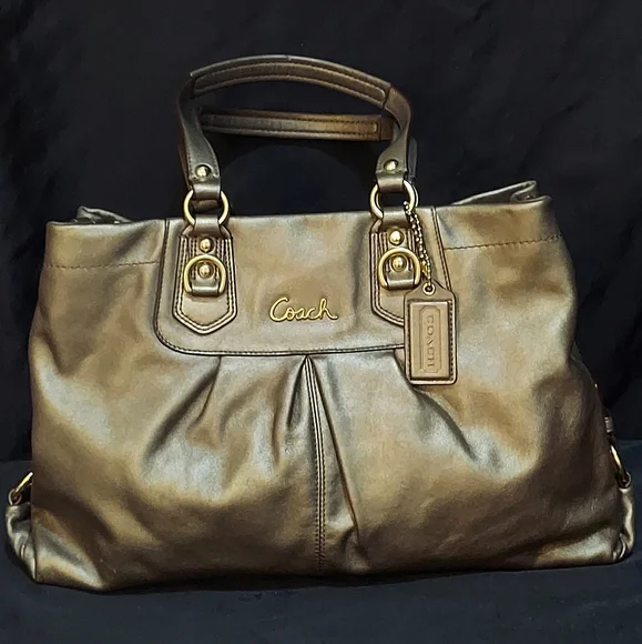 Coach Shimmering Bronze Shoulder Bag - Picture 5 of 10